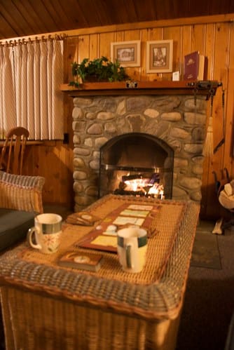 Fireplace in the Cabin